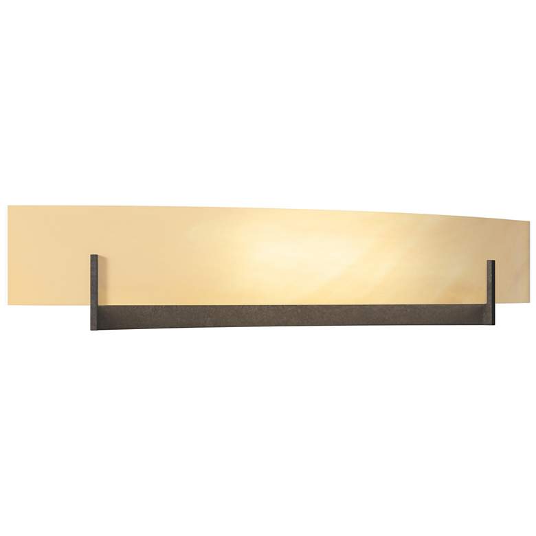 Image 1 Axis Large Sconce - Bronze - Amber Swirl Glass