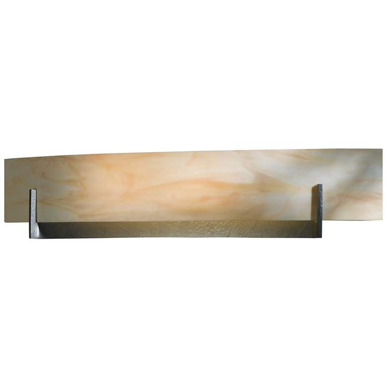 Image 1 Axis Large Sconce - Dark Smoke Finish - Amber Swirl Glass