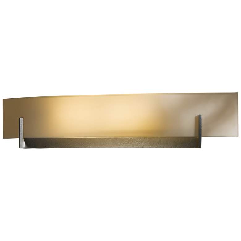 Image 1 Axis Large Sconce - Dark Smoke Finish - Sand Glass