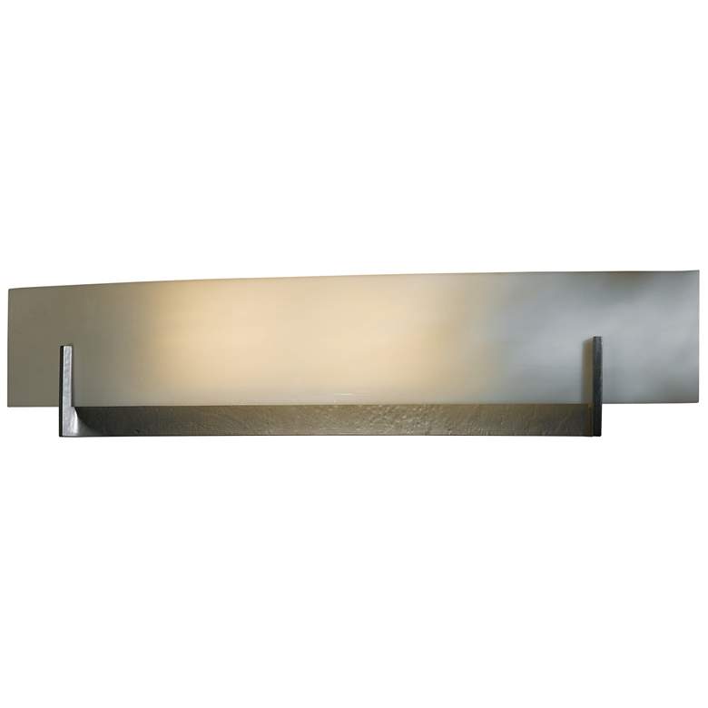 Image 1 Axis Large Sconce - Dark Smoke Finish - White Art Glass