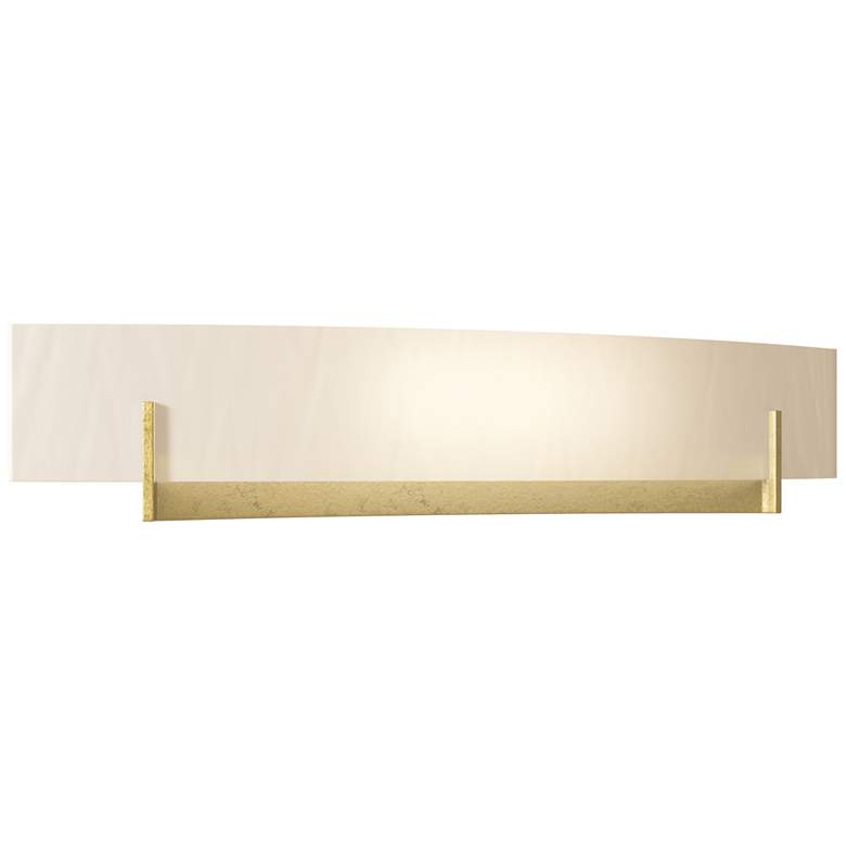 Image 1 Axis Large Sconce - Modern Brass - White Art Glass