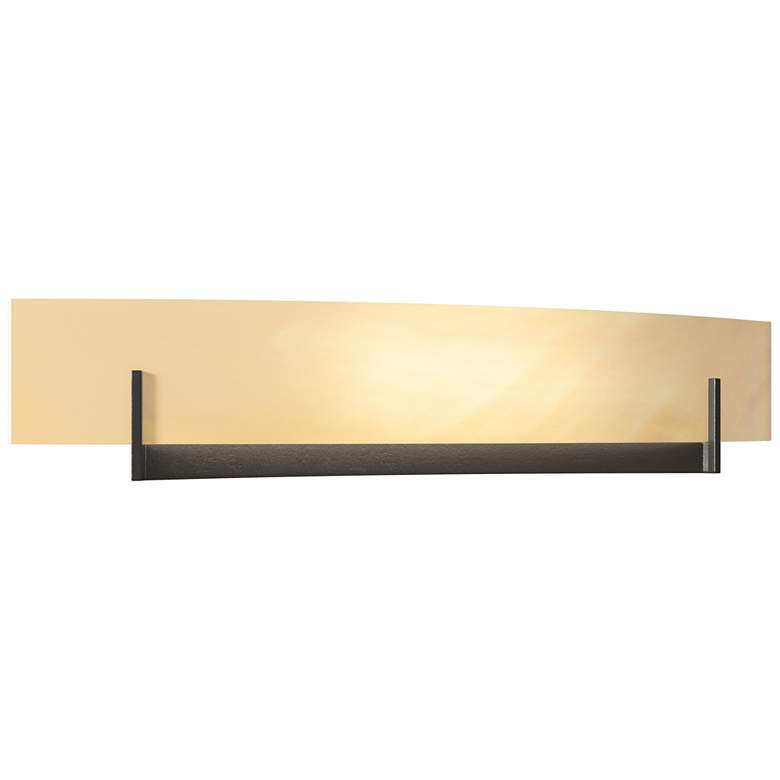Image 1 Axis Large Sconce - Oil Rubbed Bronze - Amber Swirl Glass