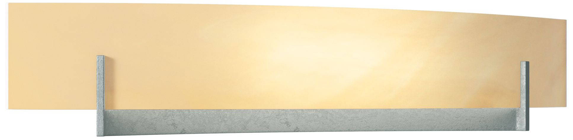 Axis Large Sconce - Platinum - Amber Swirl Glass - Made to Order
