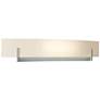 Axis Large Sconce - Platinum - White Art Glass