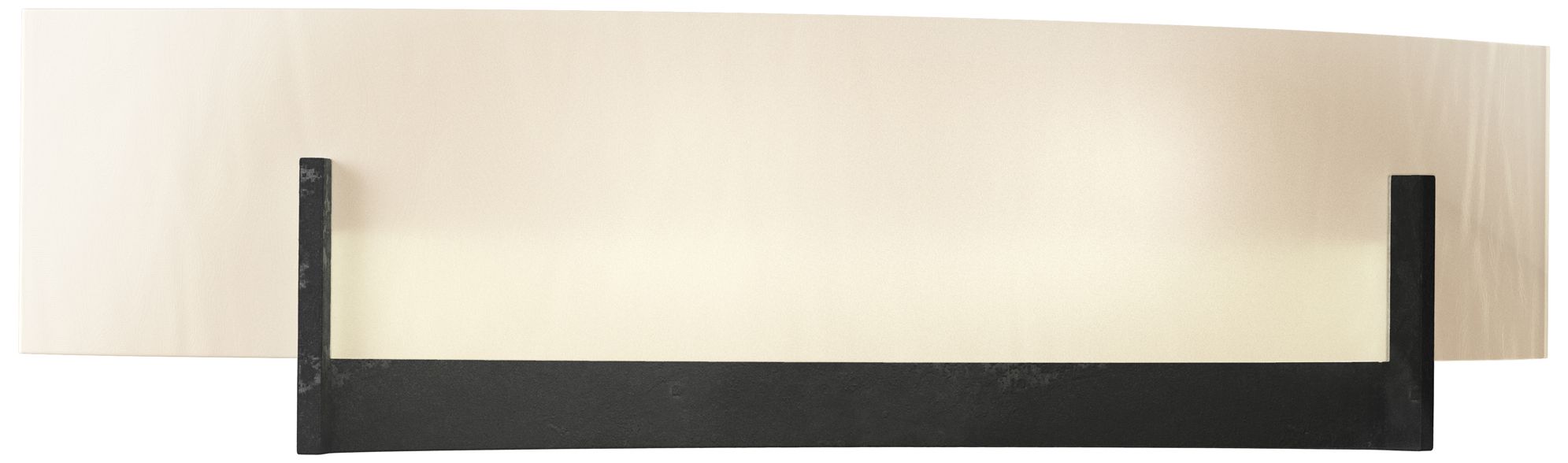 Axis Sconce - Black - White Art Glass