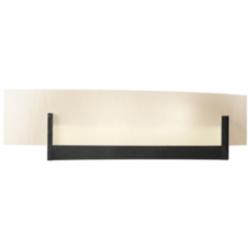 Axis Sconce - Black - White Art Glass