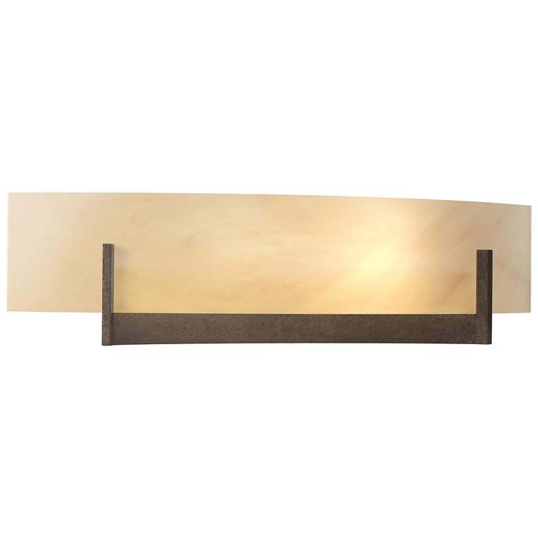 Image 1 Axis Sconce - Bronze - Amber Swirl Glass