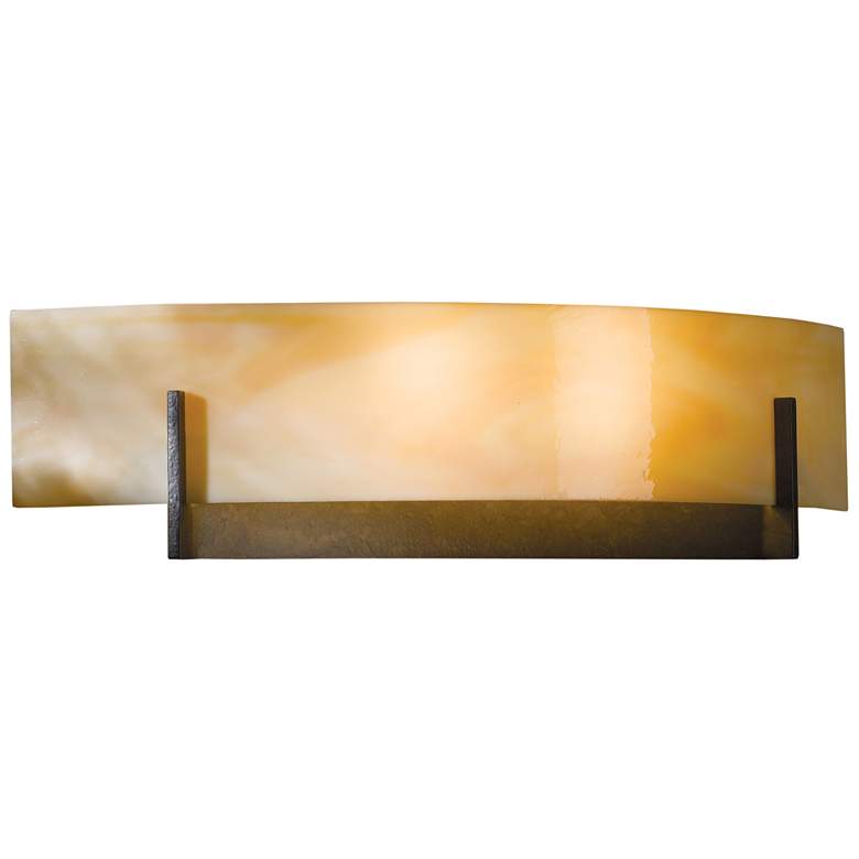 Image 1 Axis Sconce - Dark Smoke Finish - Amber Swirl Glass