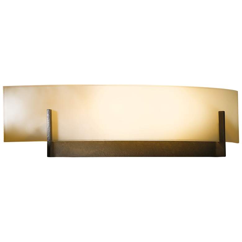 Image 1 Axis Sconce - Dark Smoke Finish - Sand Glass