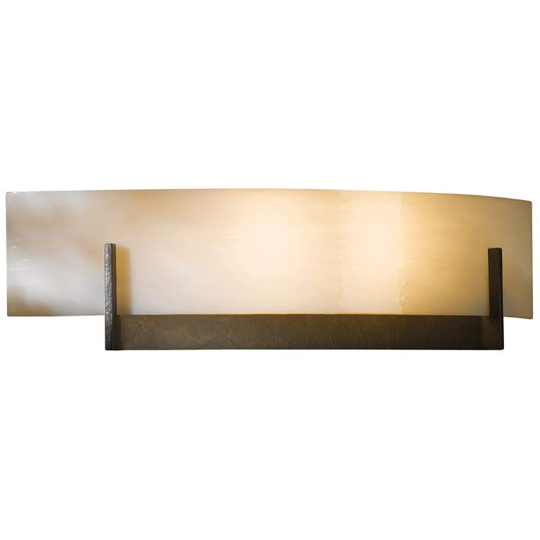 Image 1 Axis Sconce - Dark Smoke Finish - White Art Glass