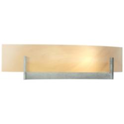 Axis Sconce - Platinum - Amber Swirl Glass