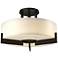 Axis Semi-Flush - Black Finish - Opal Glass