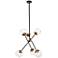 Axl 24" Pendant In Black And Brass With Clear Shade