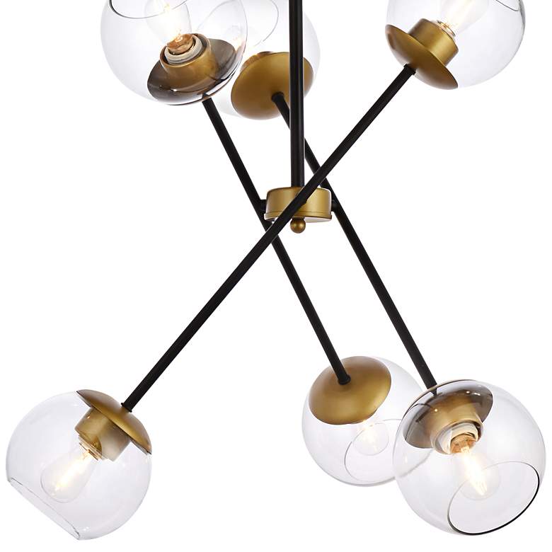 Image 4 Axl 24" Pendant In Black And Brass With Clear Shade more views