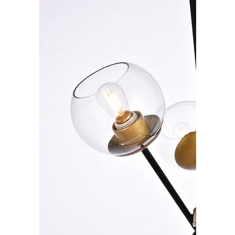 Image 7 Axl 24" Pendant In Black And Brass With Clear Shade more views