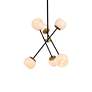 4_Axl 24" Pendant In Black And Brass With White Shade more views