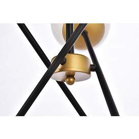 Image5 of Axl 24" Pendant In Black And Brass With White Shade more views