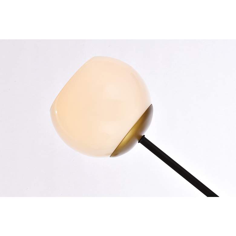 Image 6 Axl 24" Pendant In Black And Brass With White Shade more views