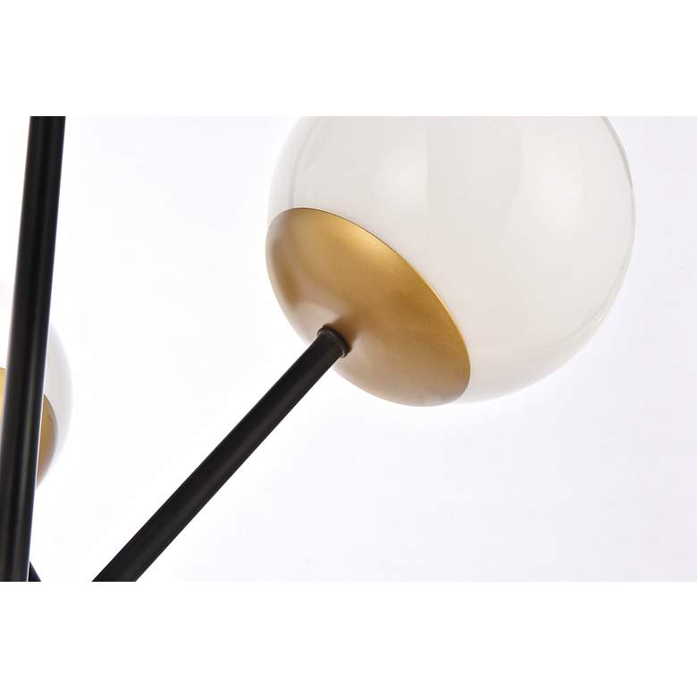 Image 7 Axl 24" Pendant In Black And Brass With White Shade more views