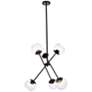 2_Axl 24" Pendant In Black With Clear Shade