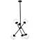 Axl 24" Pendant In Black With Clear Shade
