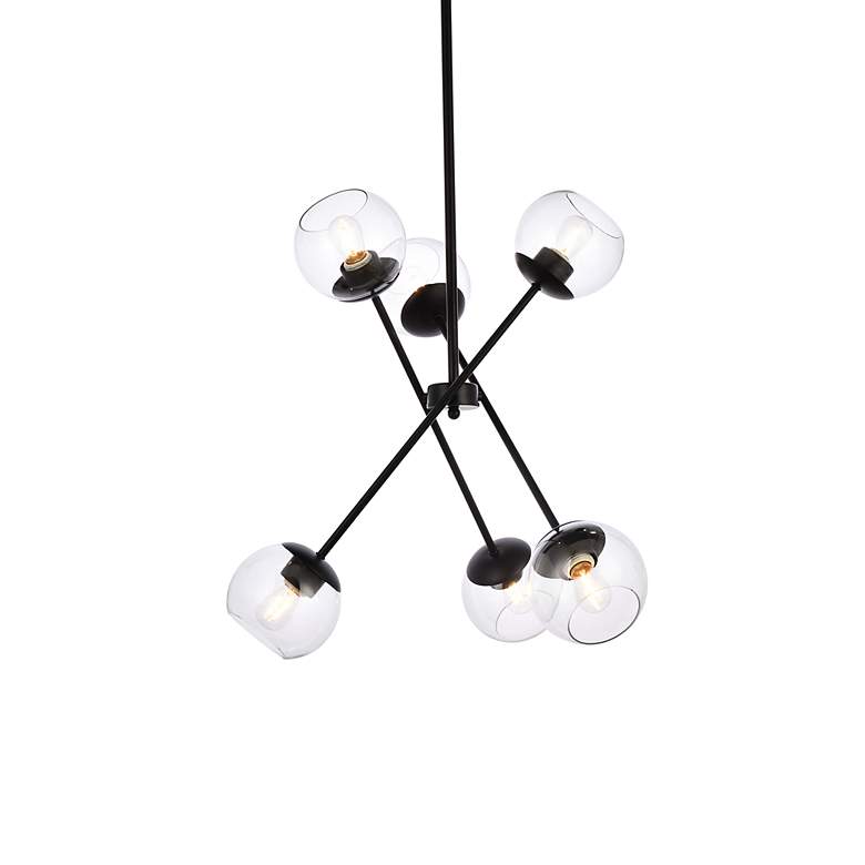Image 4 Axl 24" Pendant In Black With Clear Shade more views