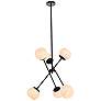 2_Axl 24" Pendant In Black With White Shade