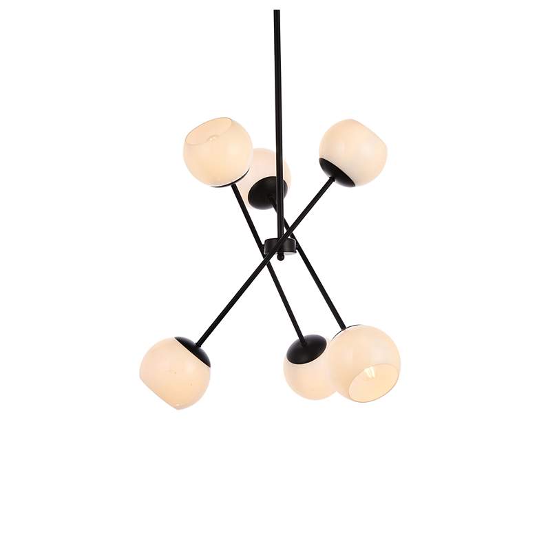 Image 4 Axl 24" Pendant In Black With White Shade more views