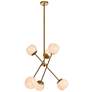 Axl 24" Pendant In Brass With White Shade