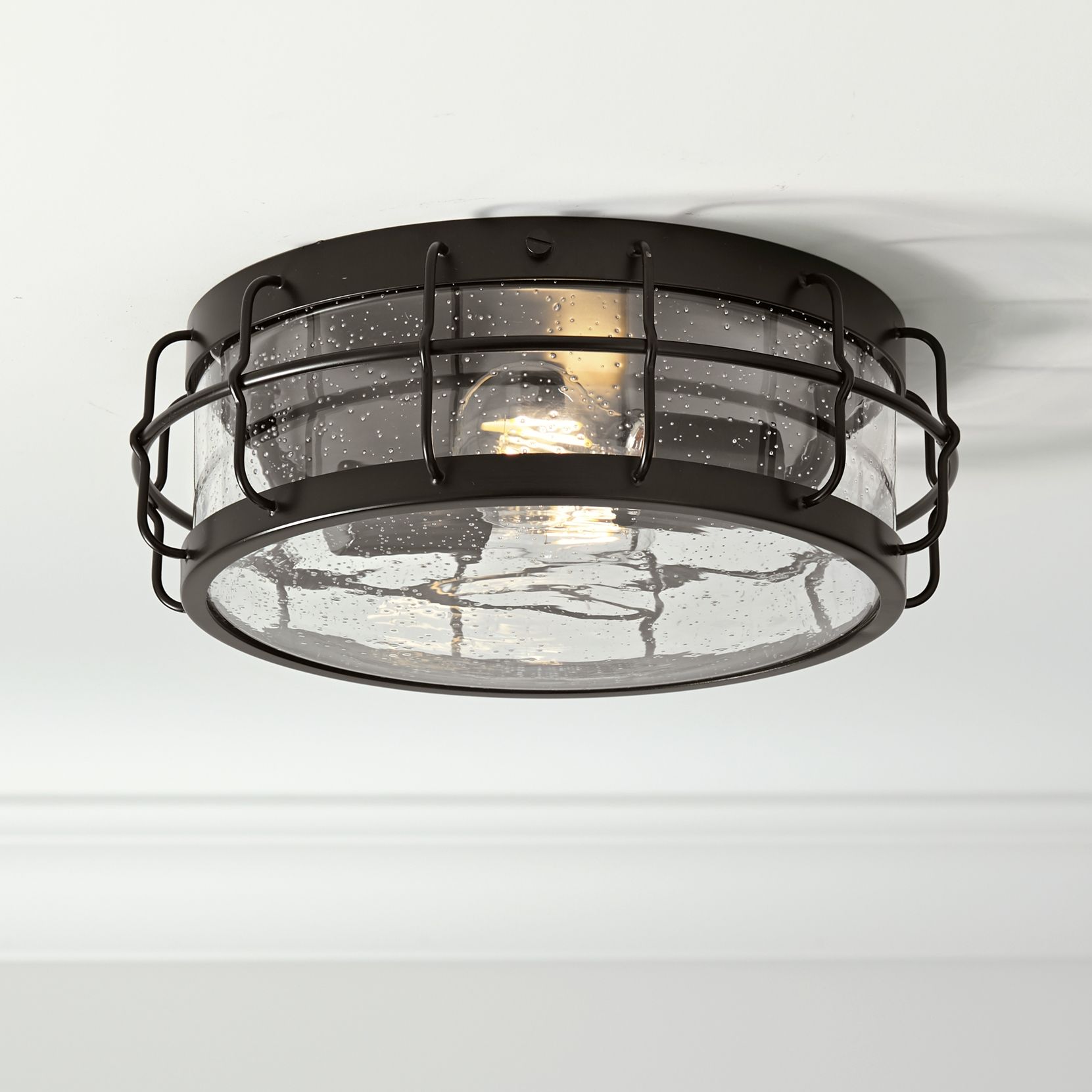 mission flush mount ceiling light