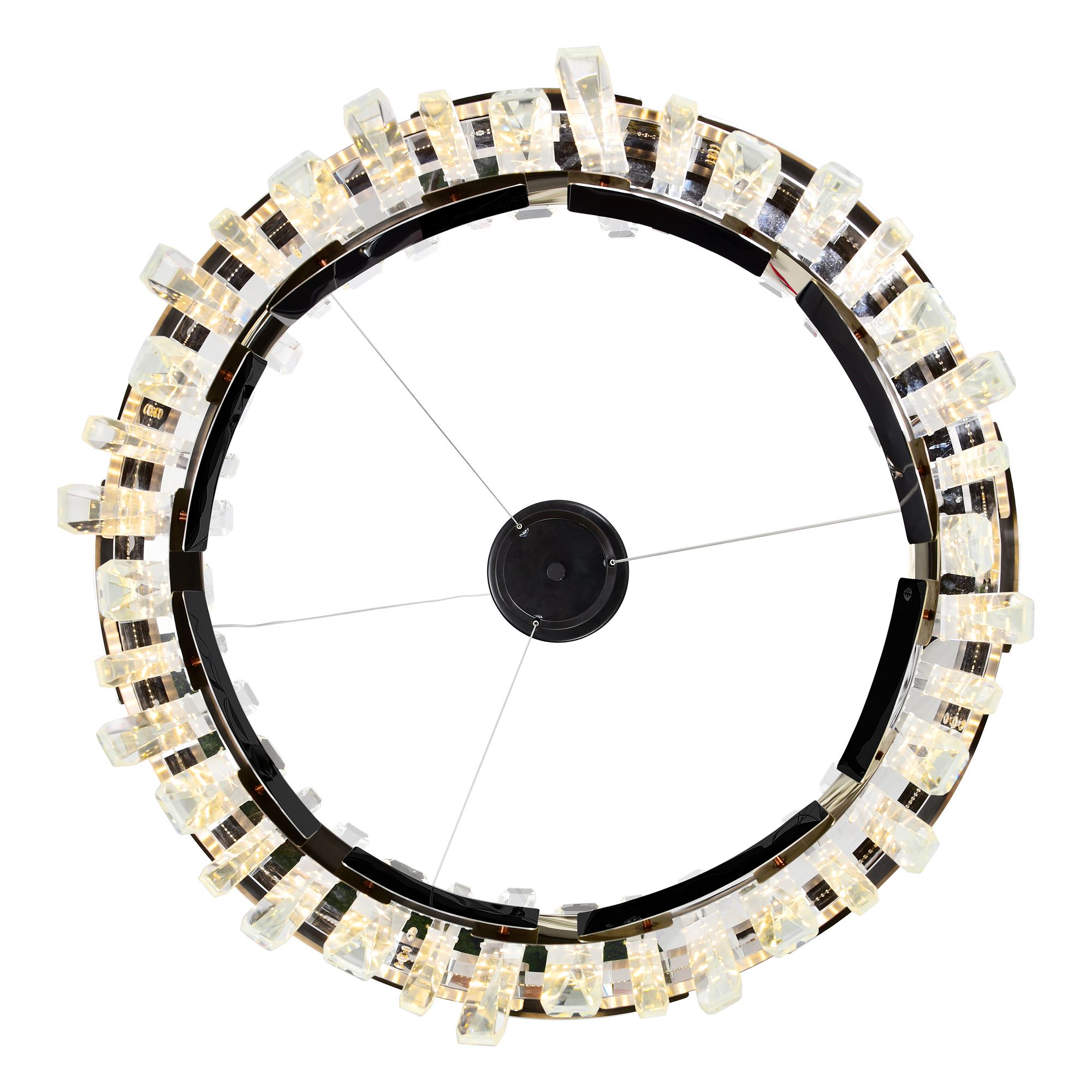 Image 4 Aya Integrated LED 24in Pearl Black Chandelier more views
