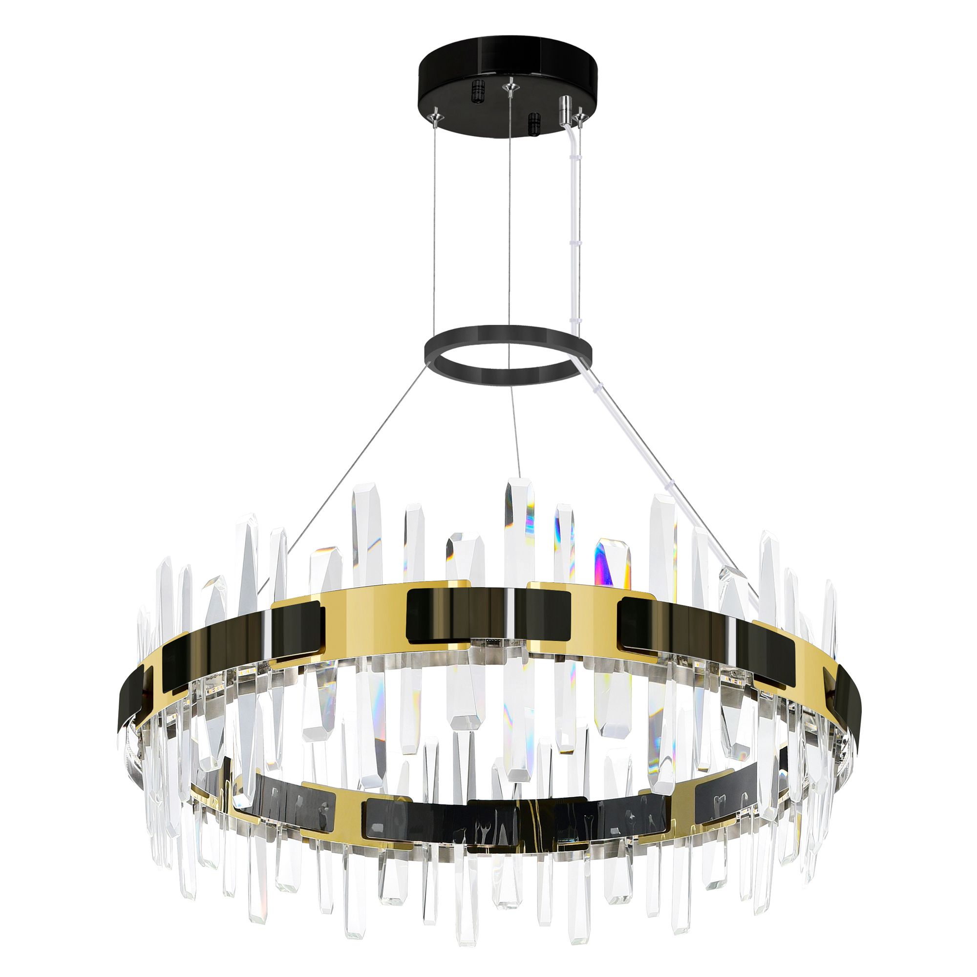 Image 5 Aya Integrated LED 32in Pearl Black Chandelier more views