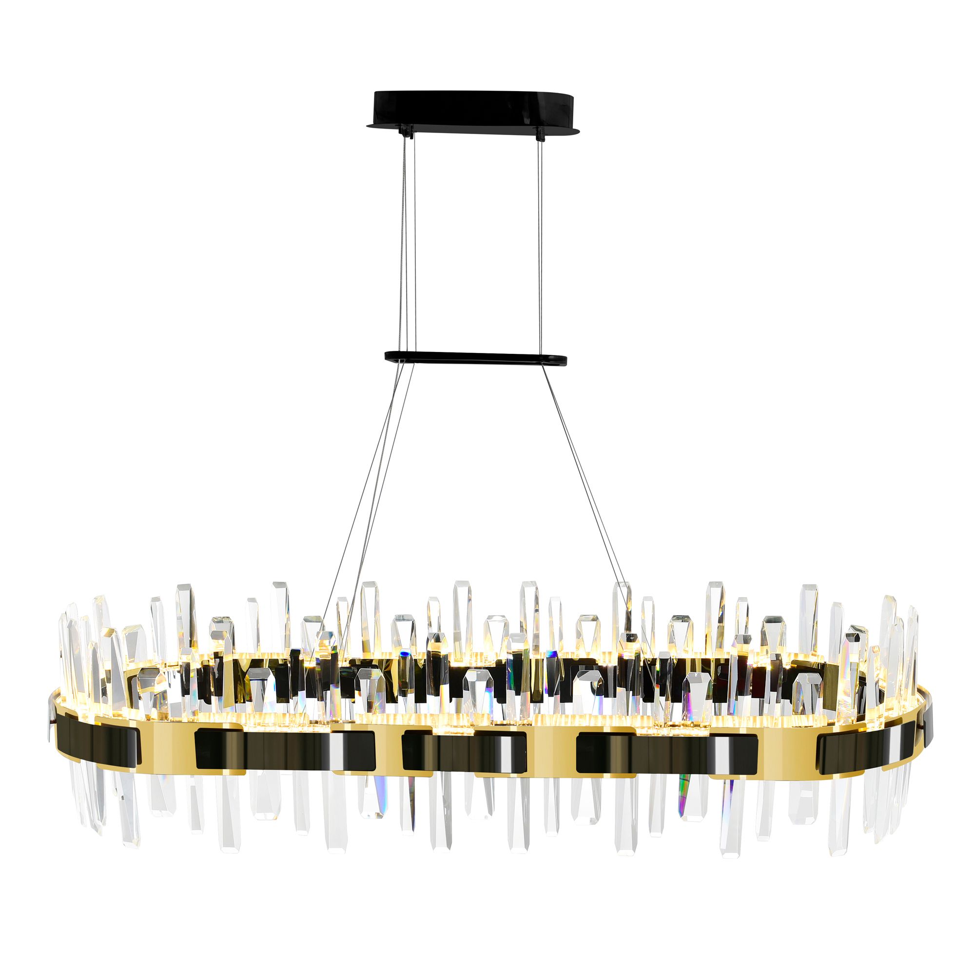 Image 2 Aya Integrated LED 43in Pearl Black Chandelier more views