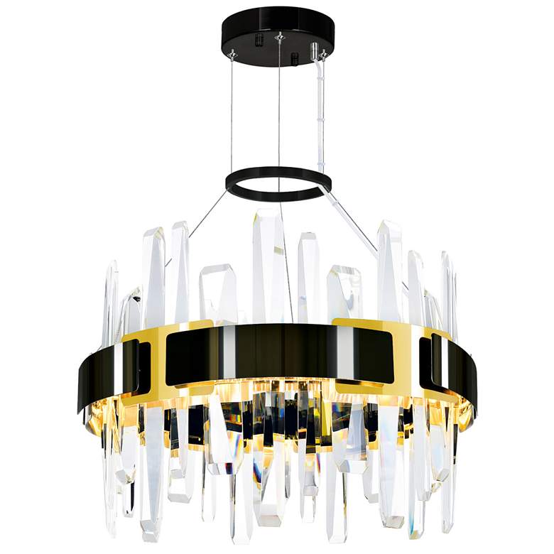Image 1 Aya LED Integrated Pearl Black Chandelier