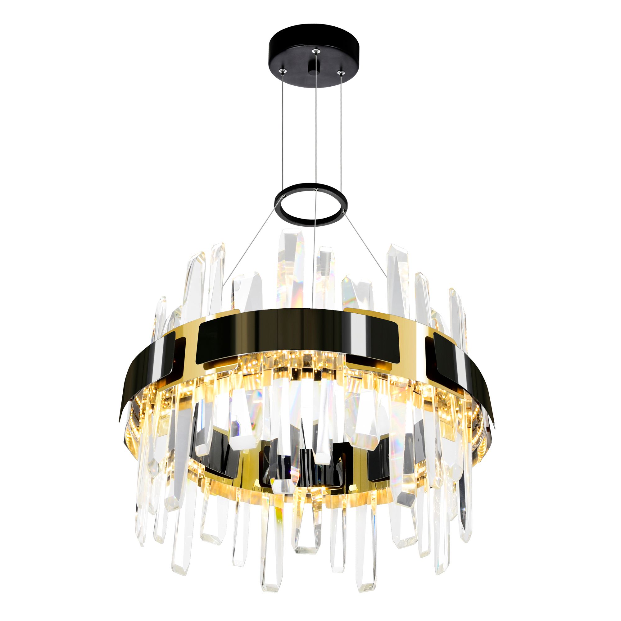 Image 3 Aya LED Integrated Pearl Black Chandelier more views