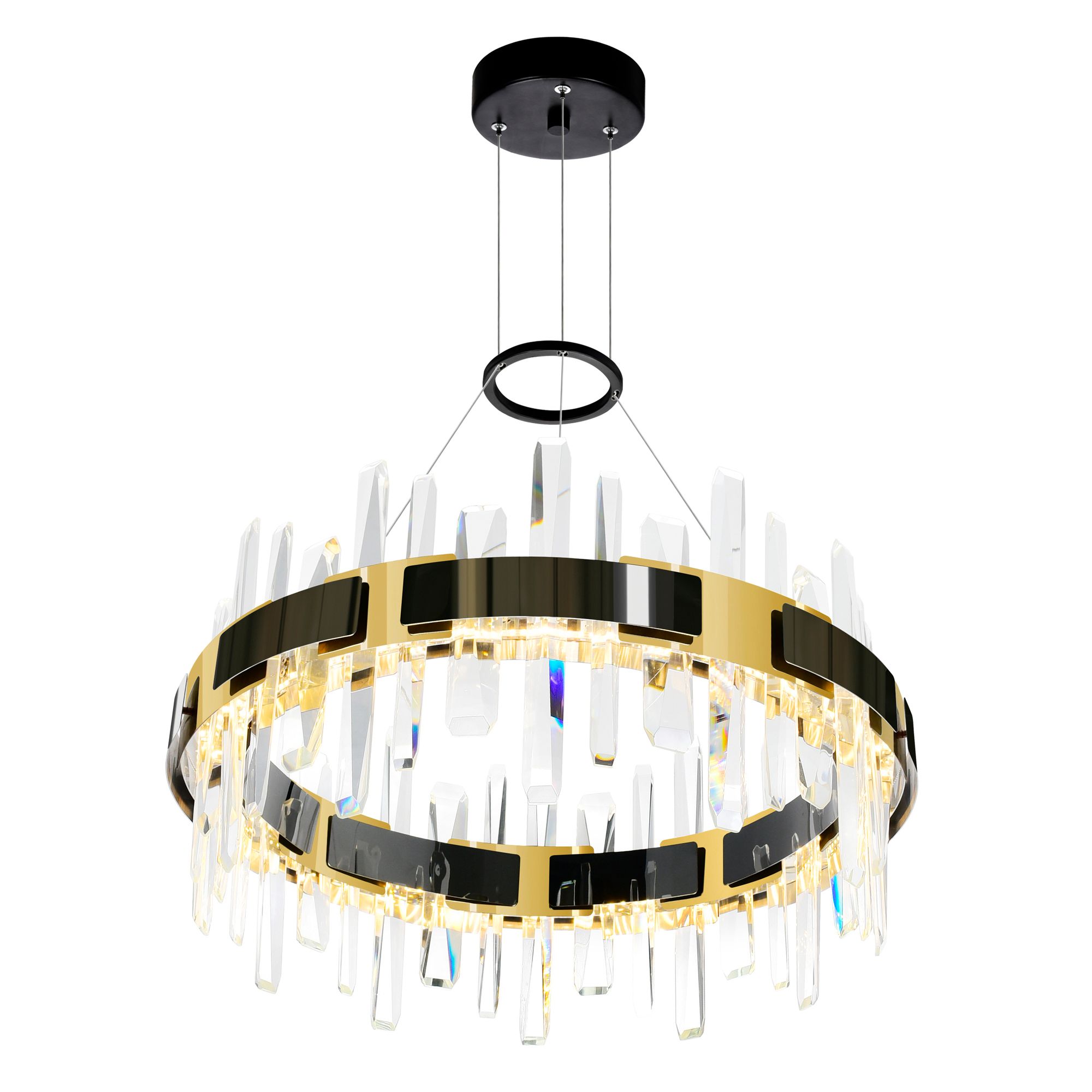 Image 2 Aya LED Integrated Pearl Black Chandelier more views