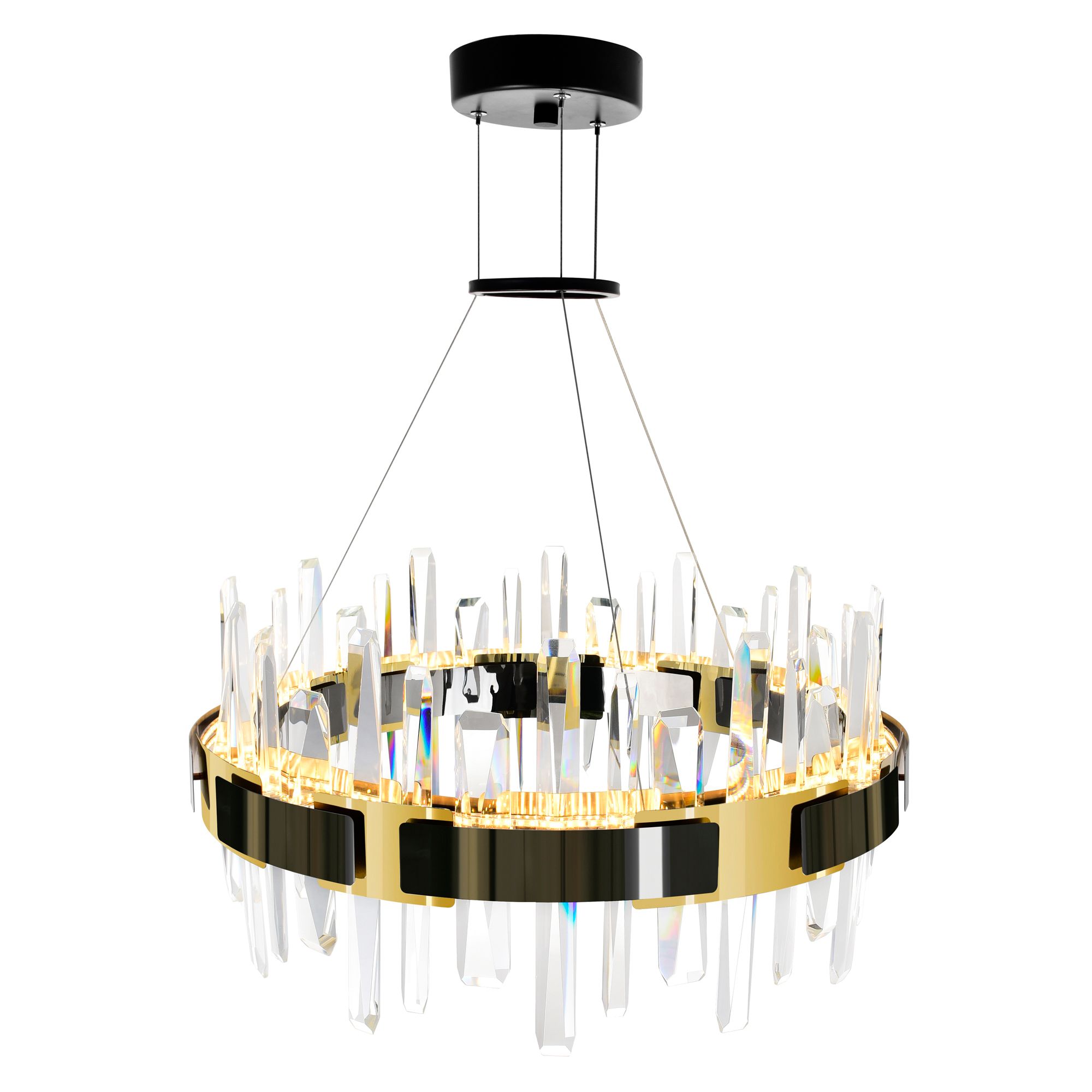 Image 3 Aya LED Integrated Pearl Black Chandelier more views