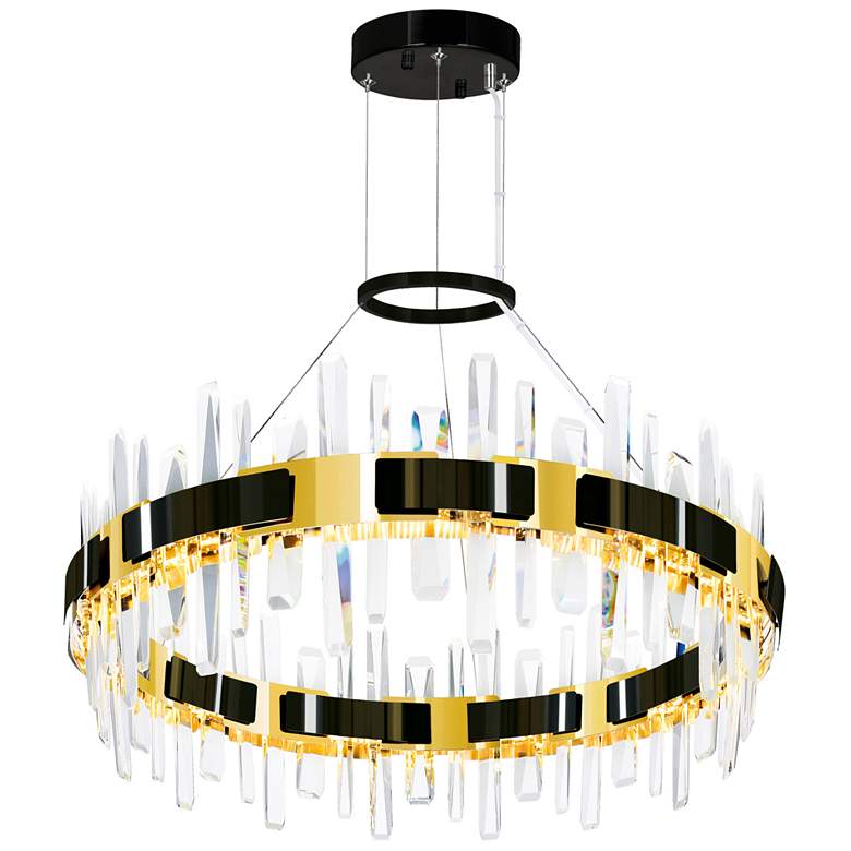 Image 1 Aya LED Integrated Pearl Black Chandelier