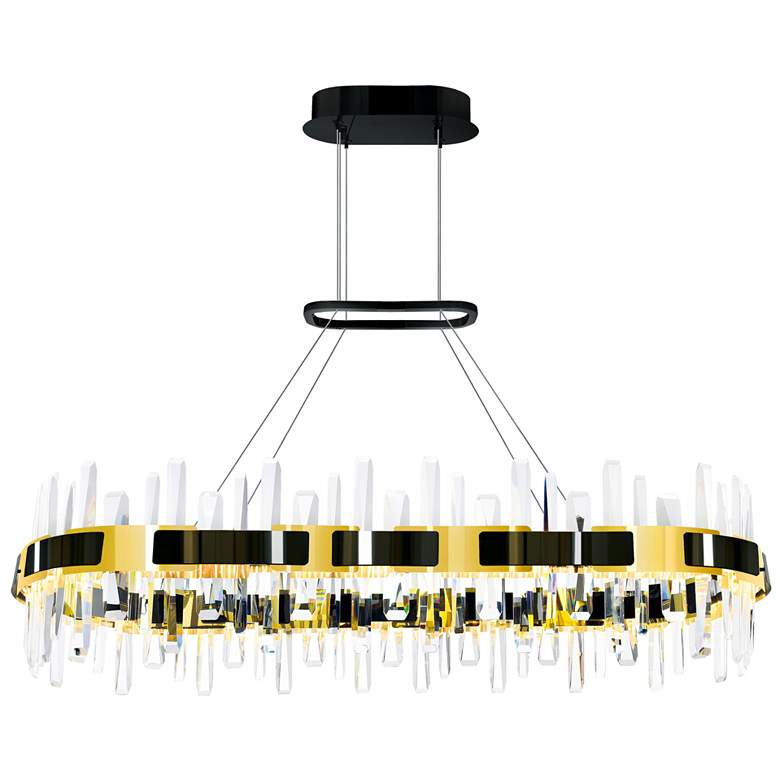 Image 1 Aya LED Integrated Pearl Black Chandelier
