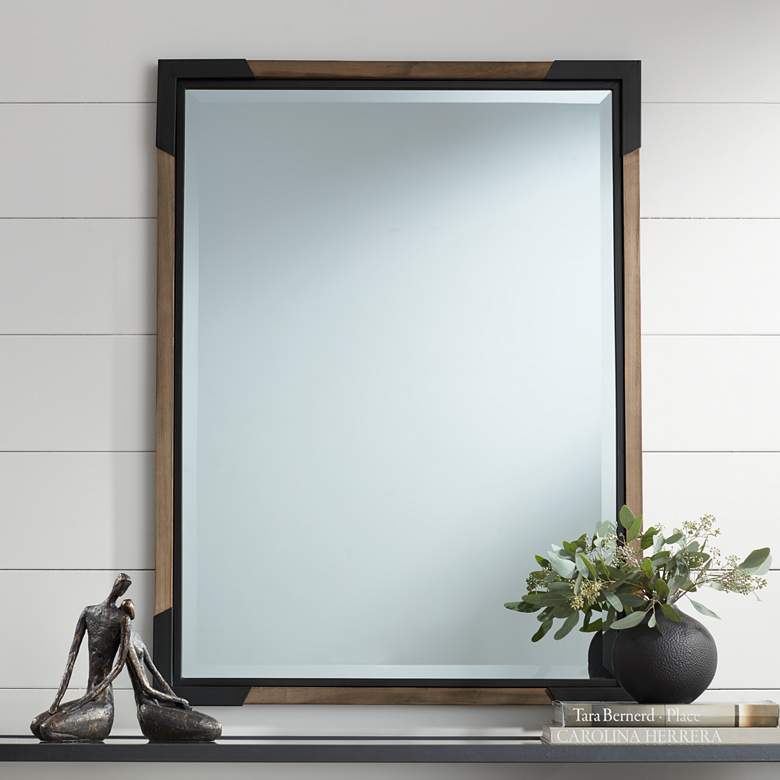 Image 1 Ayah 30" x 40" Bracket Wood Wall Mirror