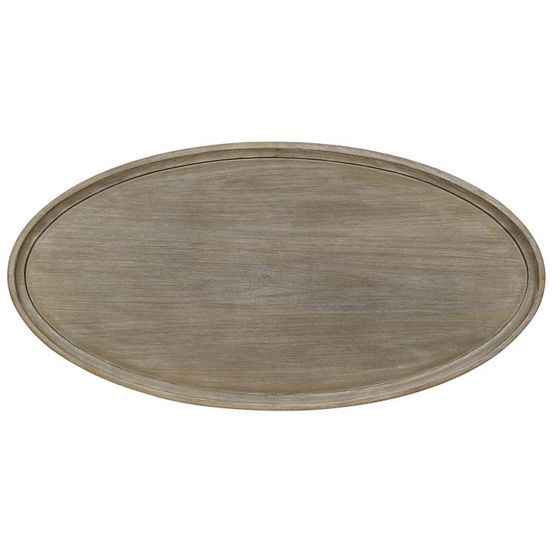 Image 5 Ayanna 48" Wide Reclaimed Greige Oval Coffee Table more views