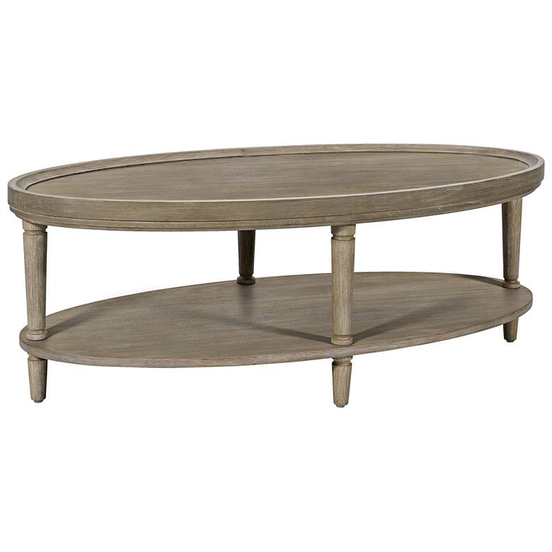 Image 7 Ayanna 48" Wide Reclaimed Greige Oval Coffee Table more views