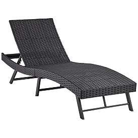 Image2 of Ayanna Black Metal Adjustable Outdoor Lounge Chair