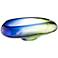 Ayda Green-Blue-Clear 21" Wide Large Decorative Bowl
