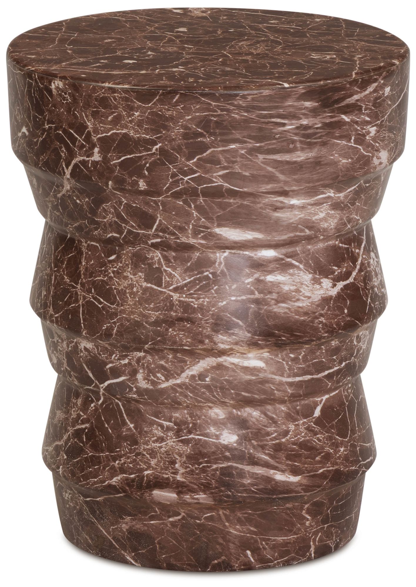 Image 5 Ayon Faux Red Levanto Concrete Indoor/Outdoor Side Table more views