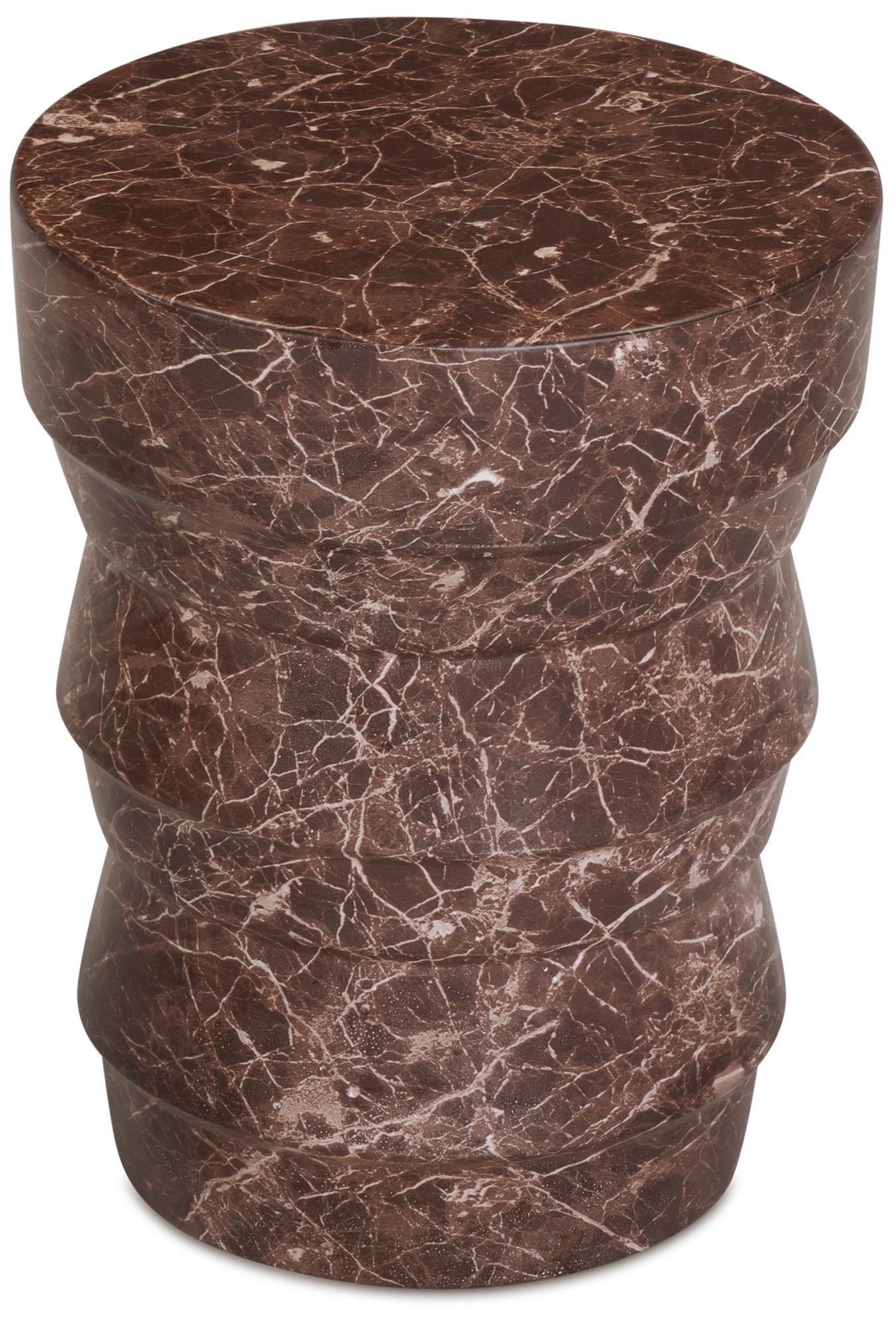 Image 6 Ayon Faux Red Levanto Concrete Indoor/Outdoor Side Table more views