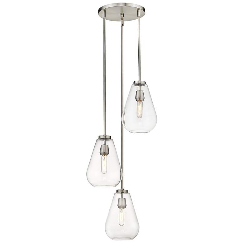 Image 7 Ayra 18" Wide Brushed Nickel Multi-Light Pendant more views