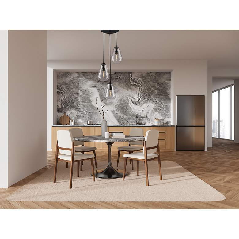 Image 2 Ayra 18" Wide Matte Black Multi-Light Pendant more views