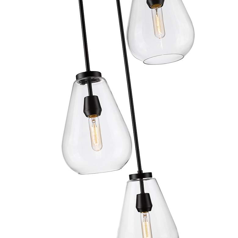 Image 6 Ayra 18" Wide Matte Black Multi-Light Pendant more views