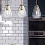 2_Ayra 36" Wide Olde Brass 3-Light Linear Chandelier